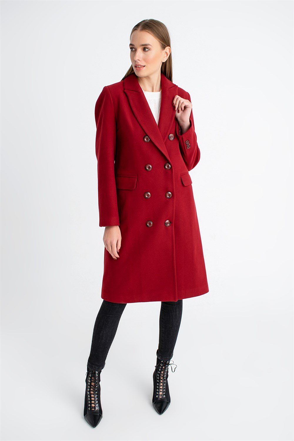 Z6620 DEWBERRY BAYAN PALTO-BORDO