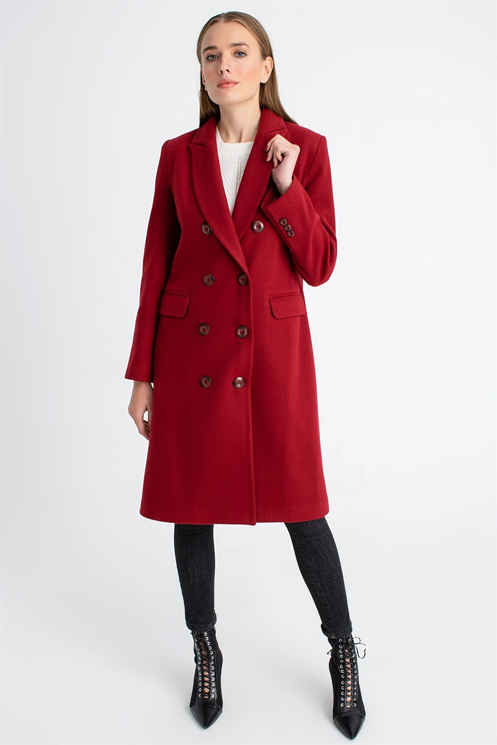 Z6620 DEWBERRY BAYAN PALTO-BORDO
