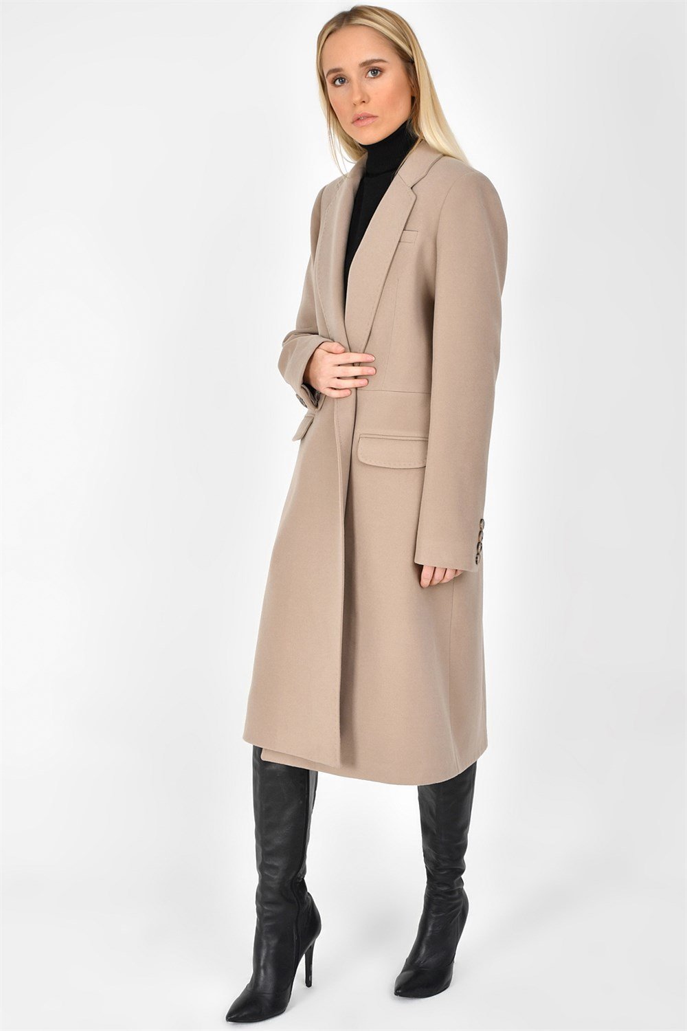 Z6628 DEWBERRY BAYAN PALTO-BEJ