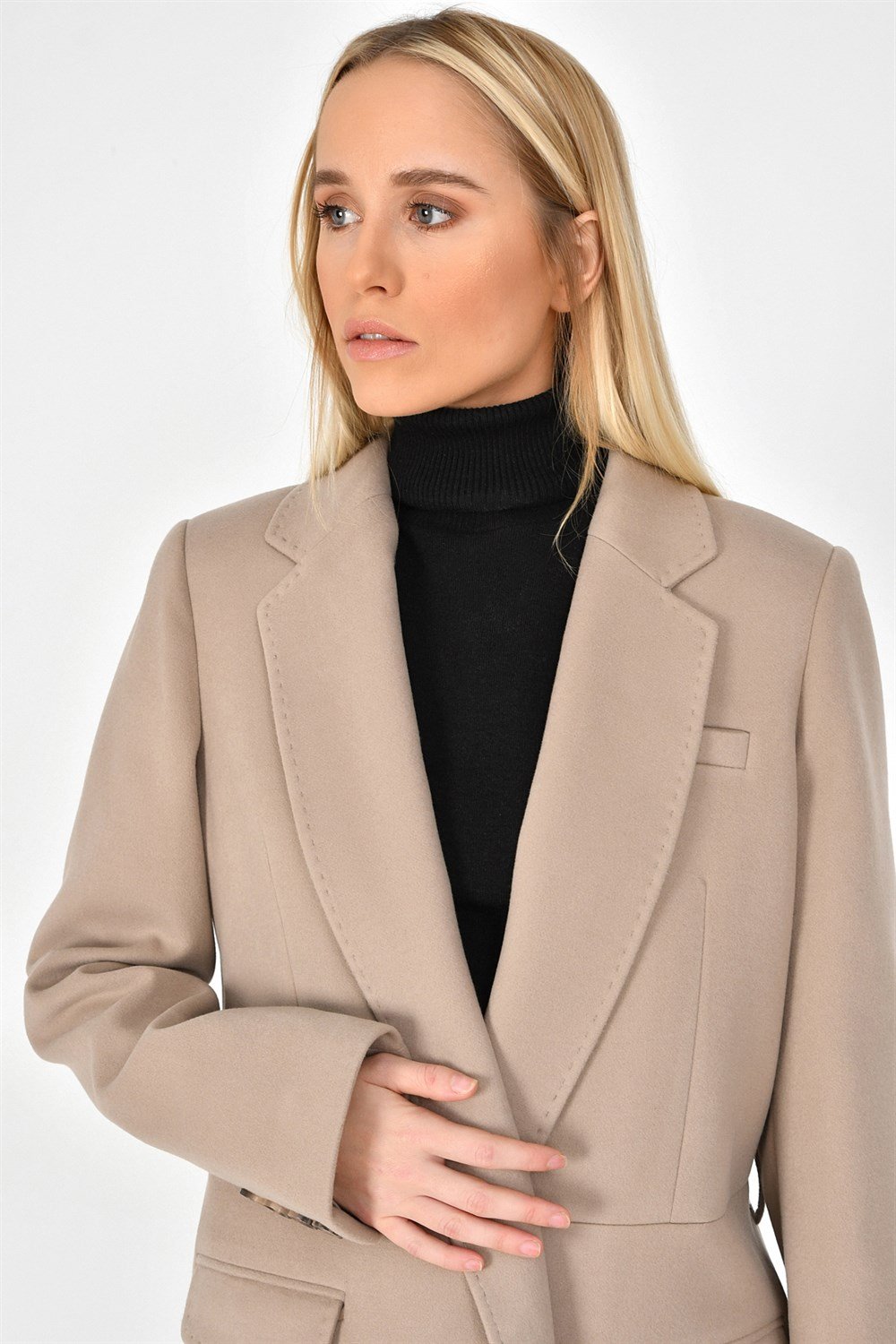 Z6628 DEWBERRY BAYAN PALTO-BEJ