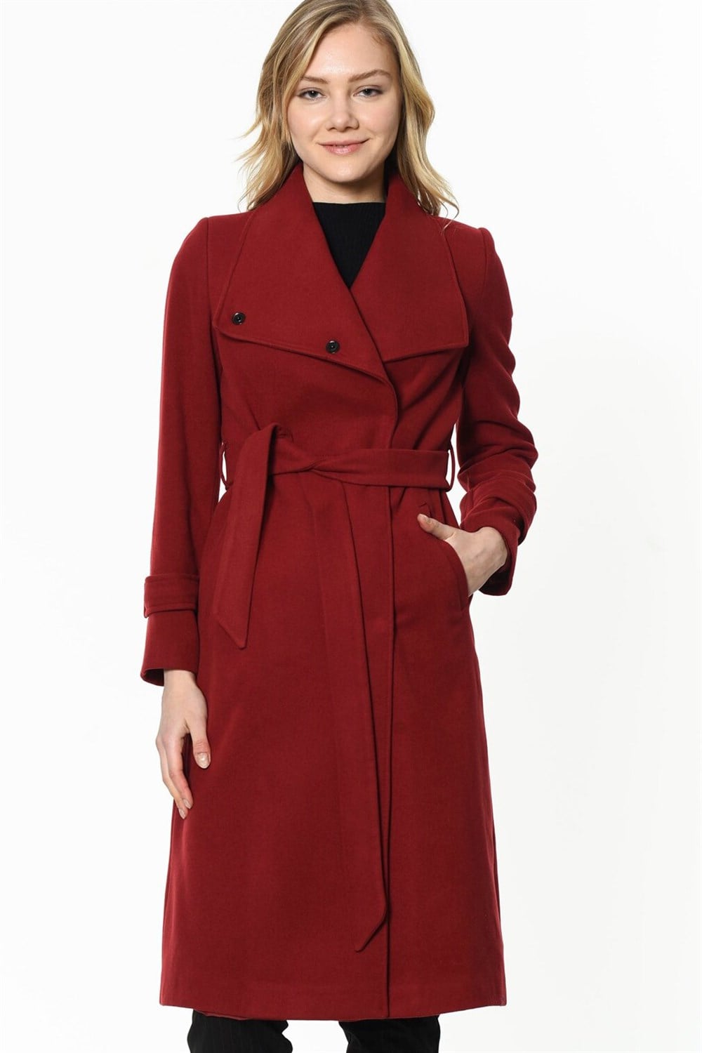 Z6645 DEWBERRY BAYAN PALTO-BORDO