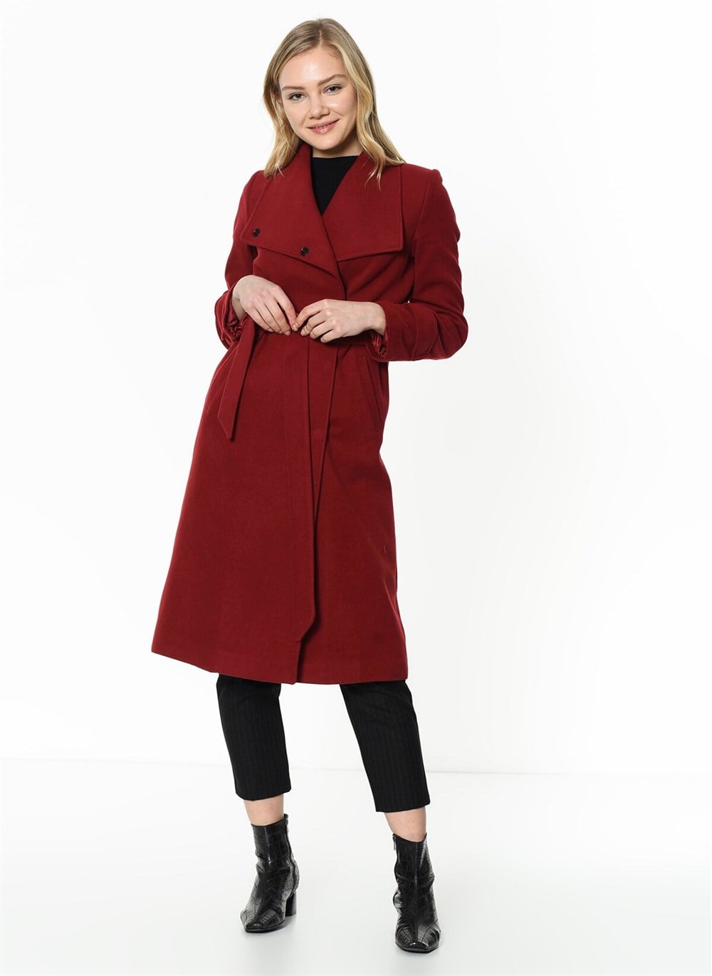 Z6645 DEWBERRY BAYAN PALTO-BORDO