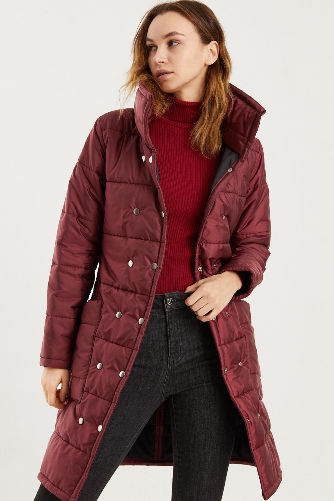 Z6647 DEWBERRY BAYAN KABAN-DÜZ BORDO