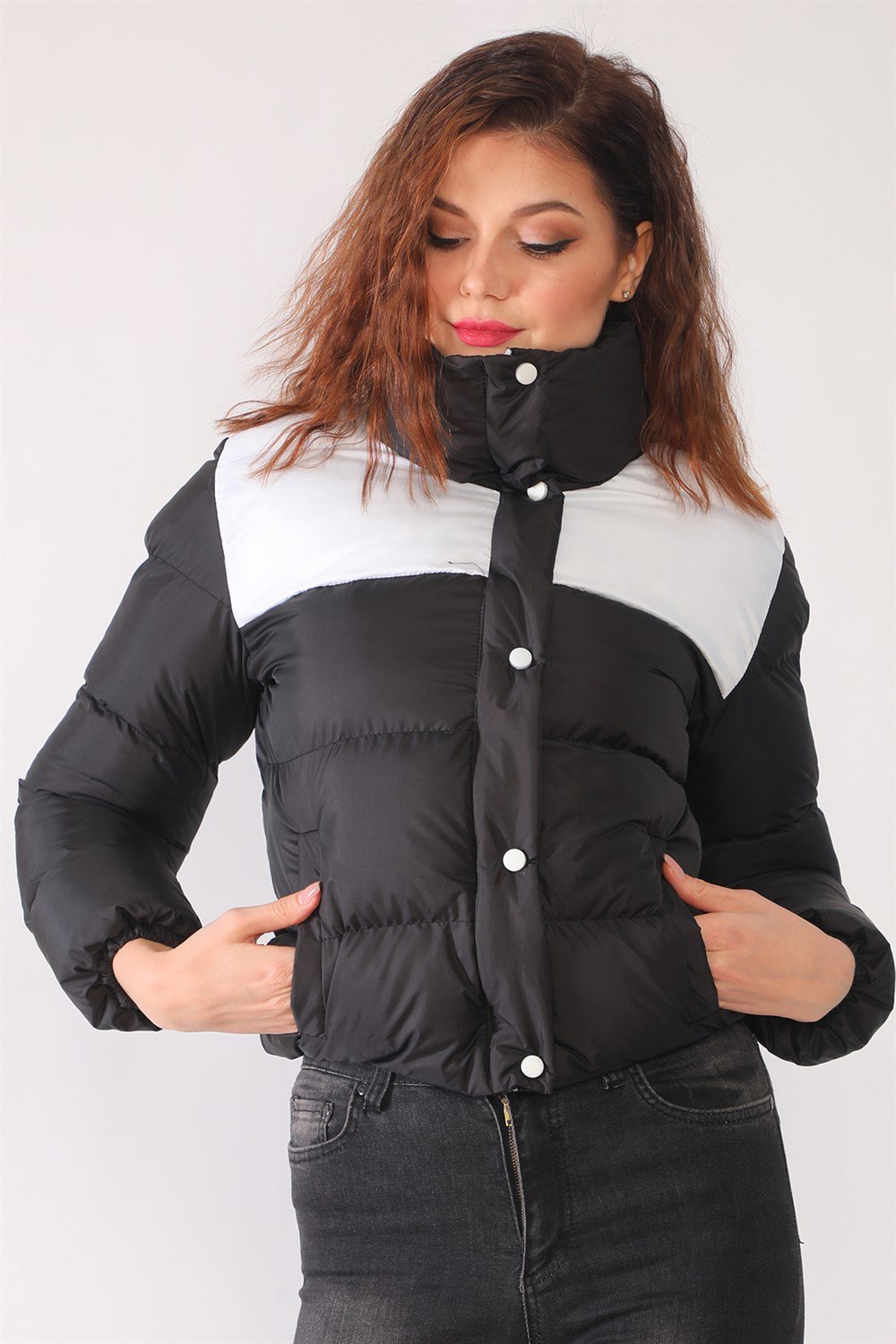 Z6649 DEWBERRY BAYAN MONT-SİYAH-BEYAZ