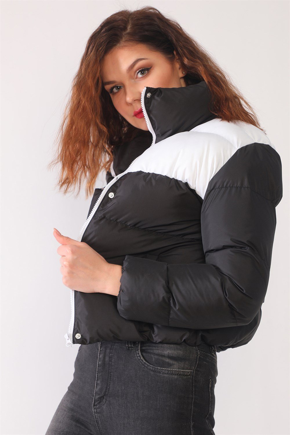 Z6649 DEWBERRY BAYAN MONT-SİYAH-BEYAZ