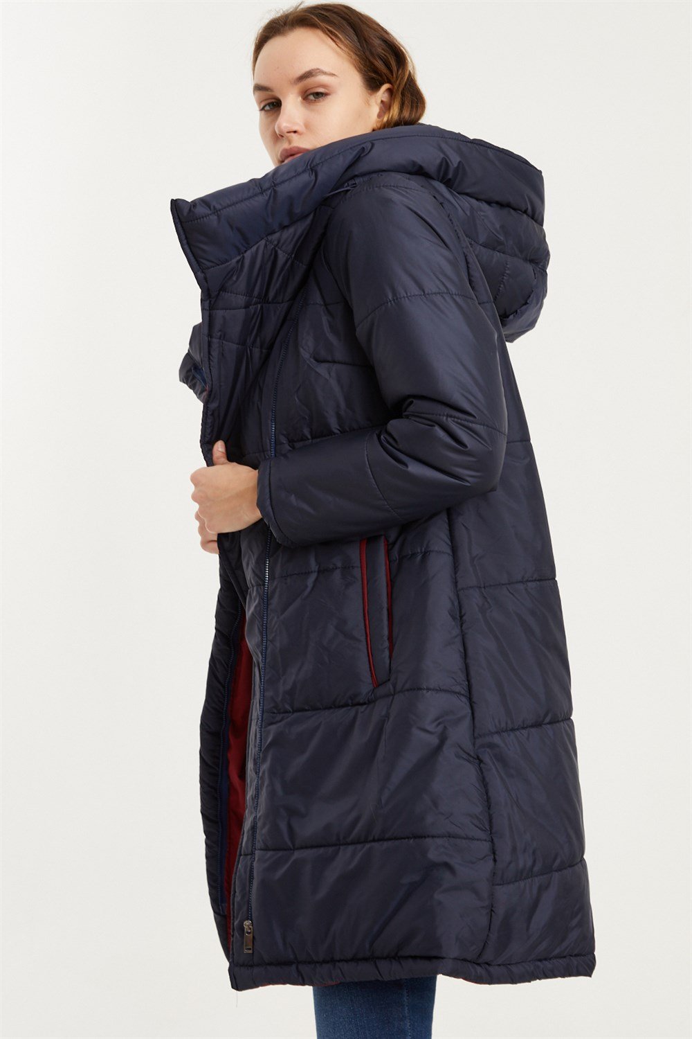 Z6652 DEWBERRY BAYAN KABAN-LACİVERT