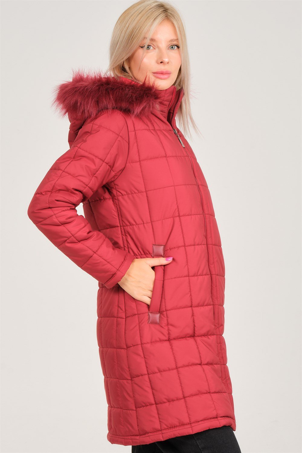 Z6653 DEWBERRY BAYAN KABAN-AÇIK BORDO