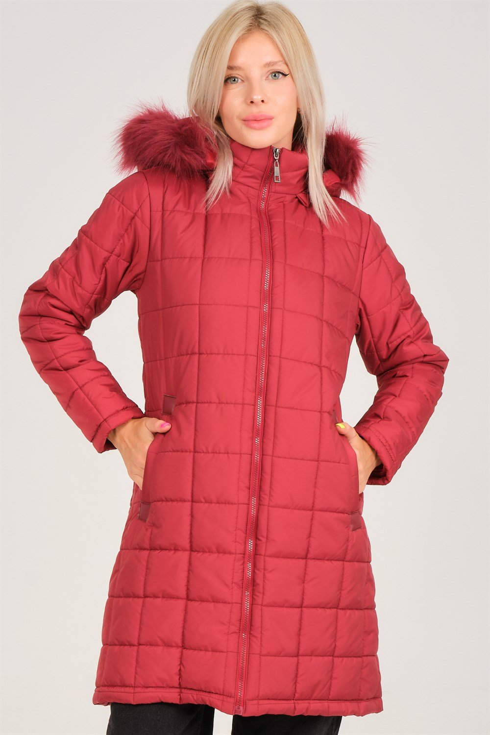 Z6653 DEWBERRY BAYAN KABAN-AÇIK BORDO