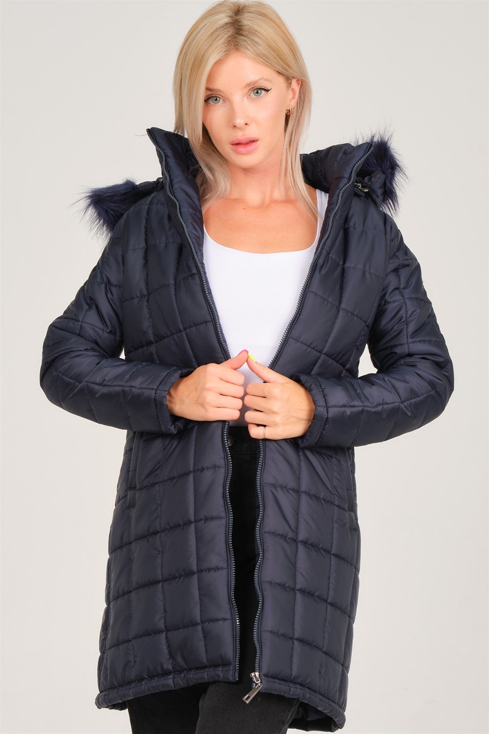 Z6653 DEWBERRY BAYAN KABAN-AÇIK LACİVERT