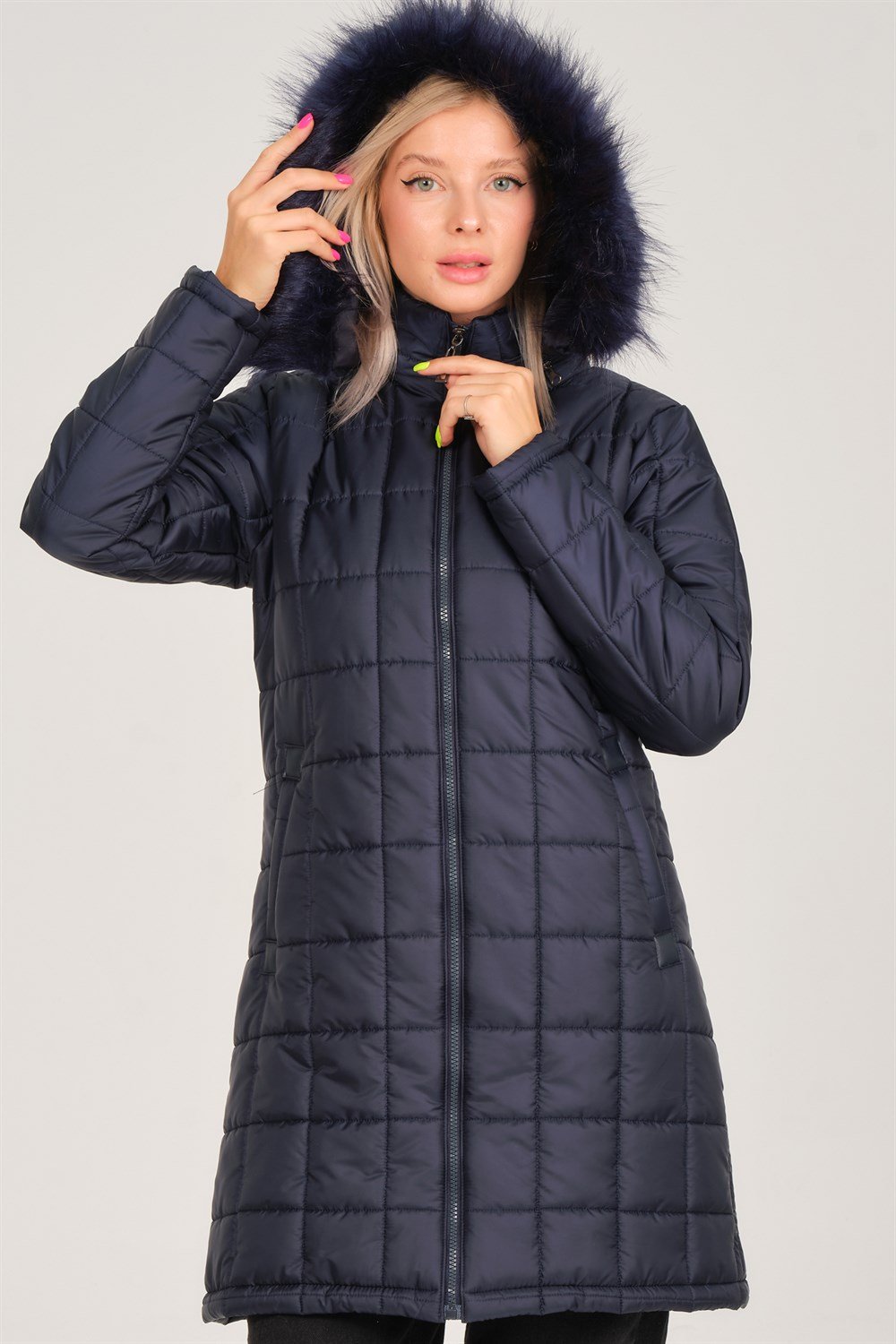 Z6653 DEWBERRY BAYAN KABAN-AÇIK LACİVERT