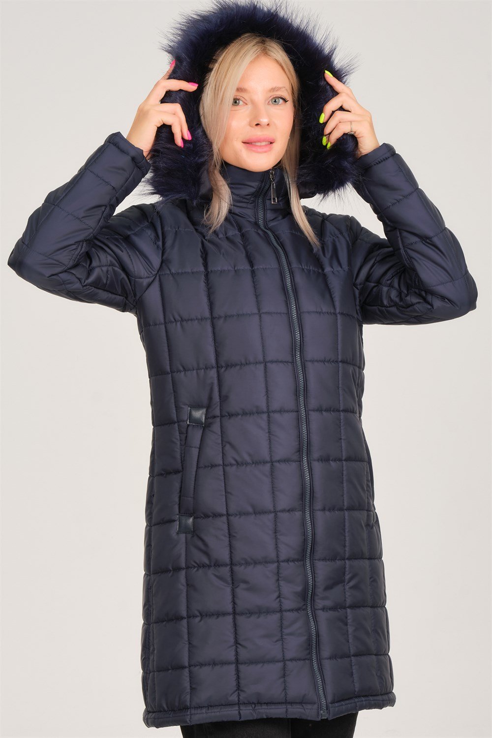 Z6653 DEWBERRY BAYAN KABAN-AÇIK LACİVERT