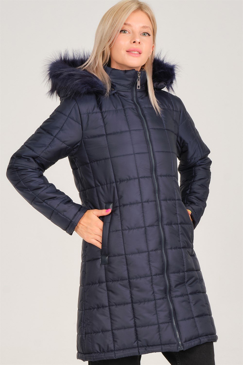 Z6653 DEWBERRY BAYAN KABAN-AÇIK LACİVERT