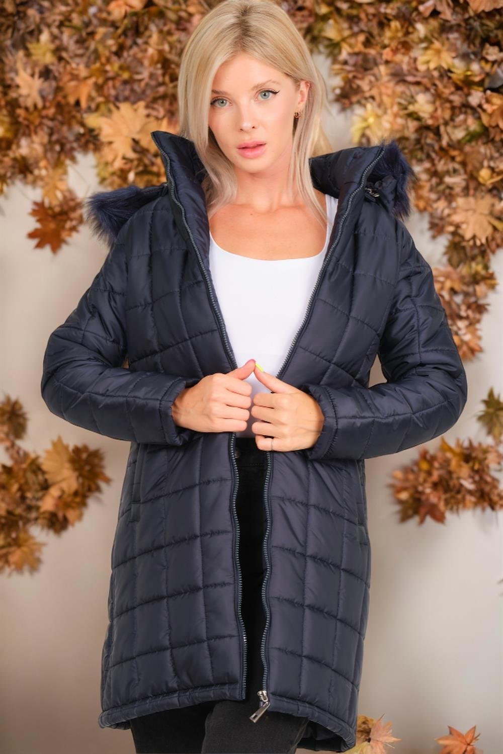 Z6653 DEWBERRY BAYAN KABAN-DÜZ LACİVERT