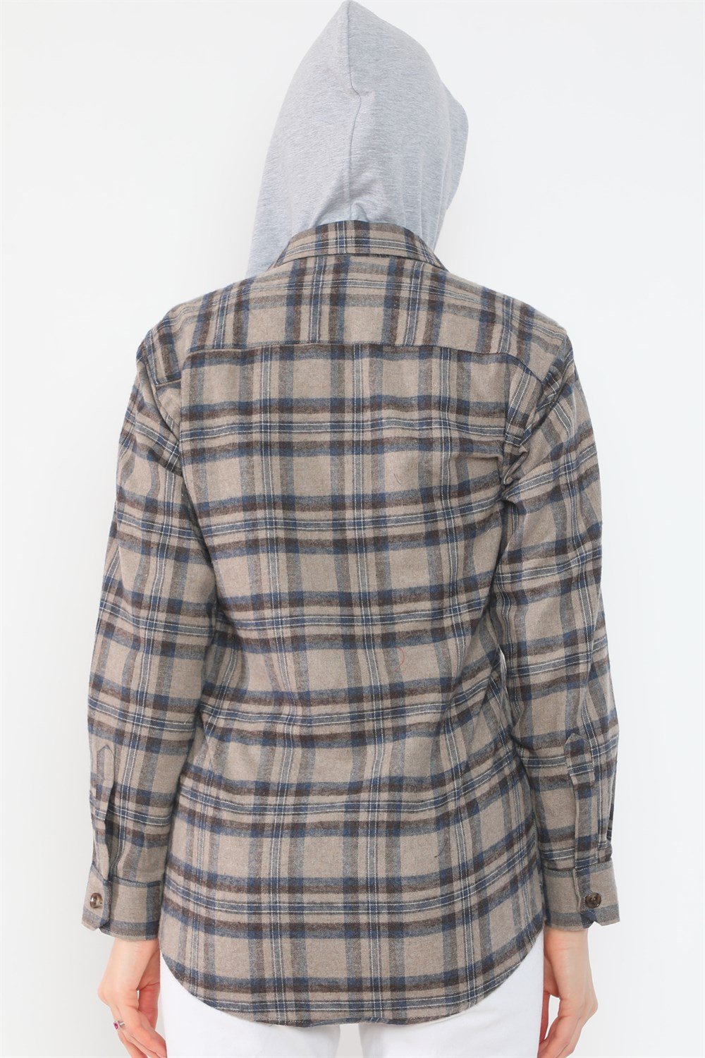 Z6666 DEWBERRY BAYAN GÖMLEK-KAHVE