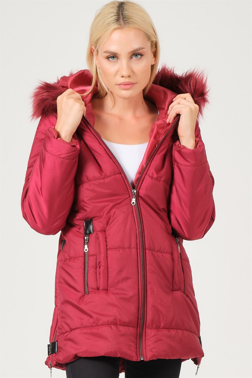 Z6668 DEWBERRY BAYAN KABAN-AÇIK BORDO