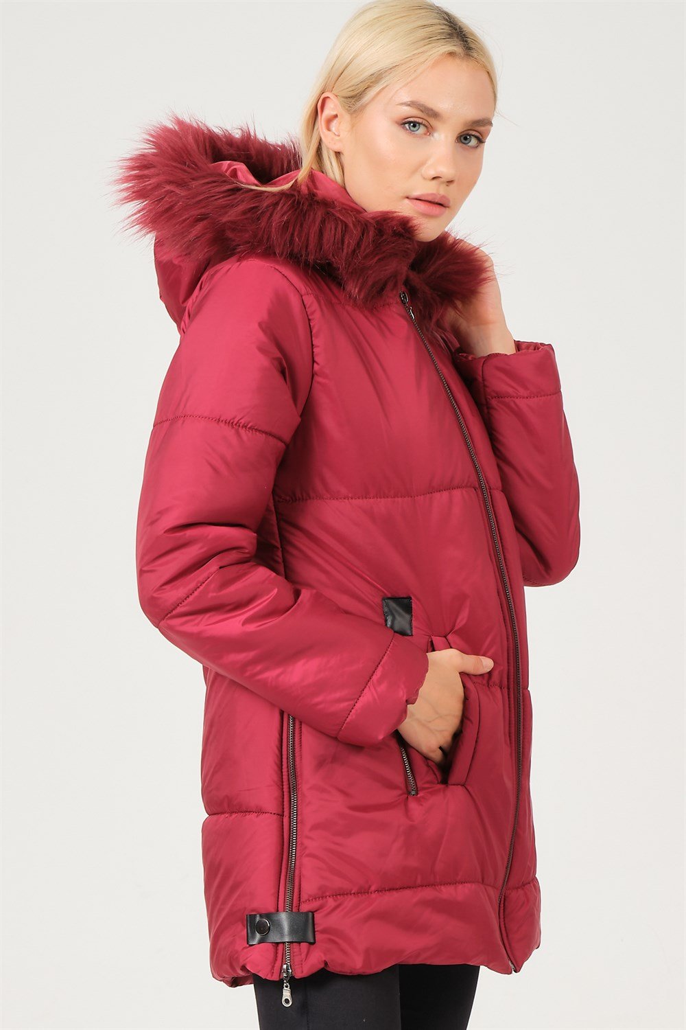 Z6668 DEWBERRY BAYAN KABAN-AÇIK BORDO