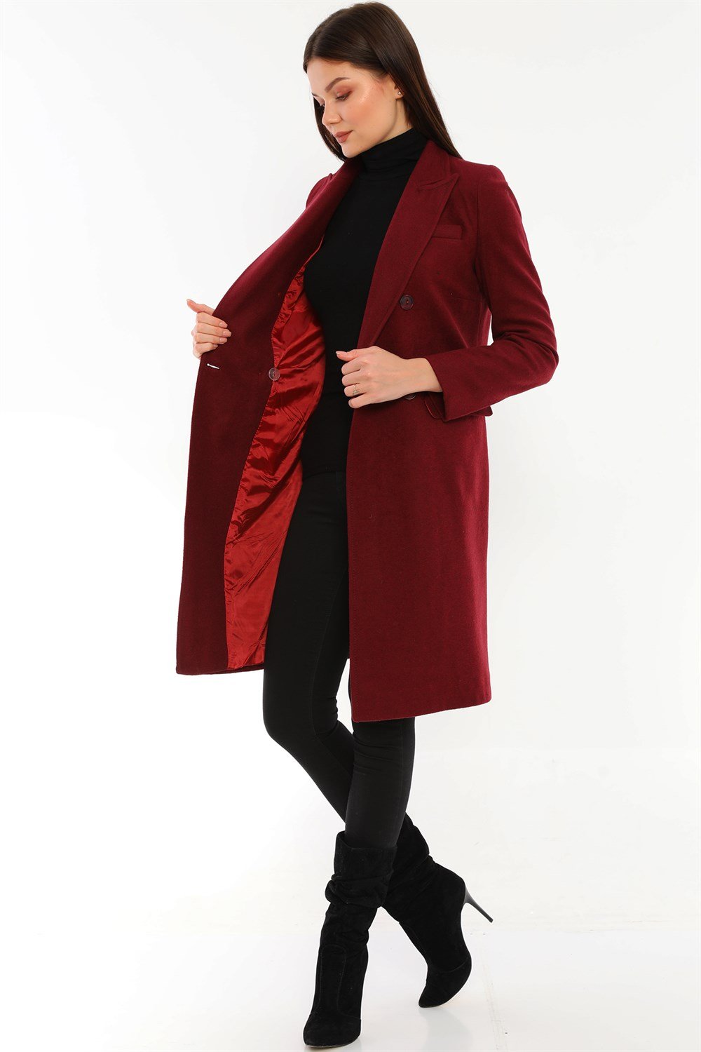 Z6672 DEWBERRY BAYAN PALTO-BORDO