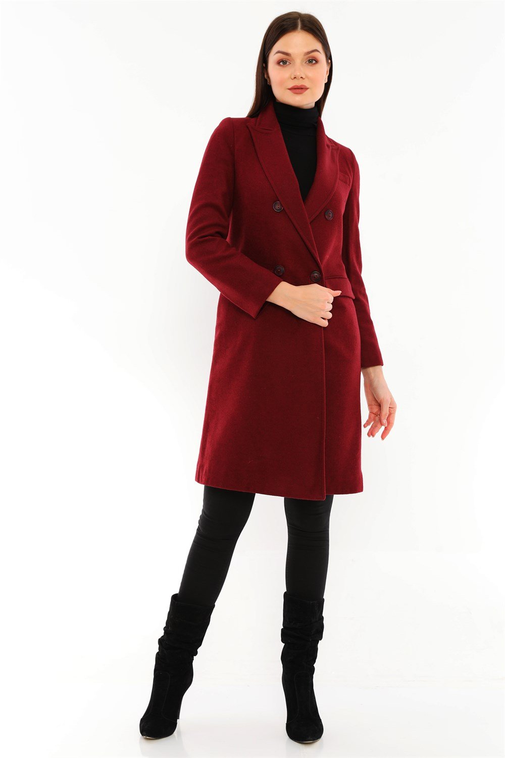 Z6672 DEWBERRY BAYAN PALTO-BORDO