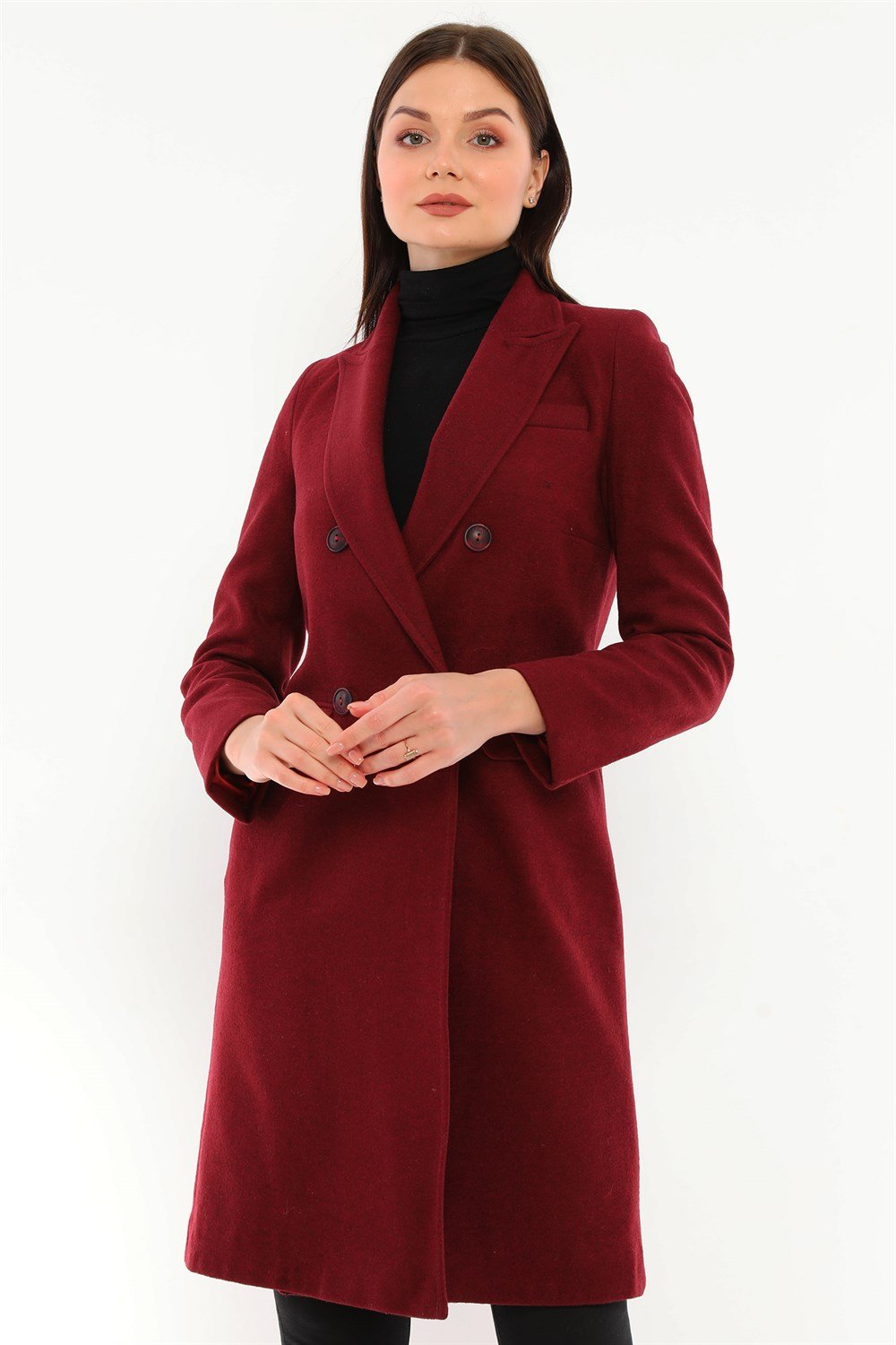 Z6672 DEWBERRY BAYAN PALTO-BORDO