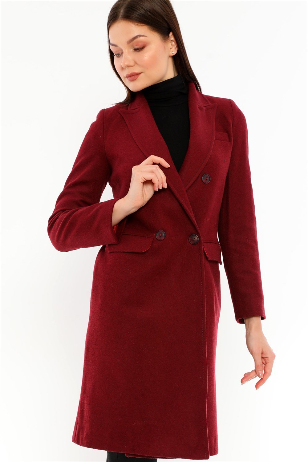 Z6672 DEWBERRY BAYAN PALTO-BORDO
