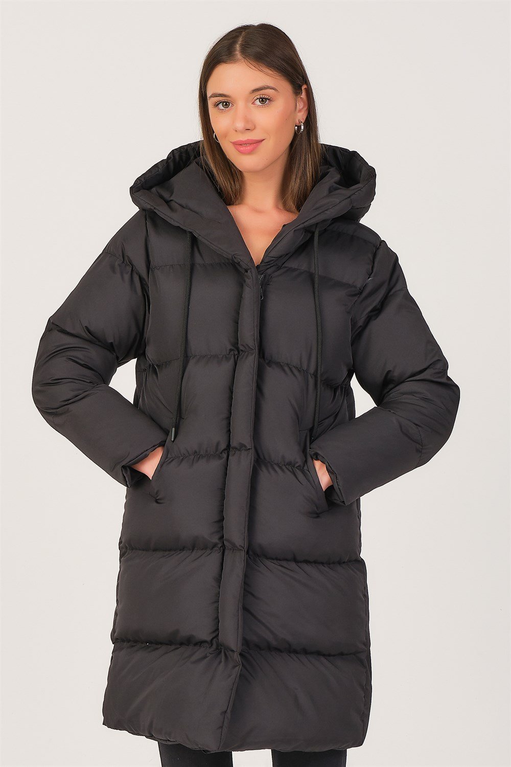 Z6687 DEWBERRY BAYAN KABAN-SİYAH