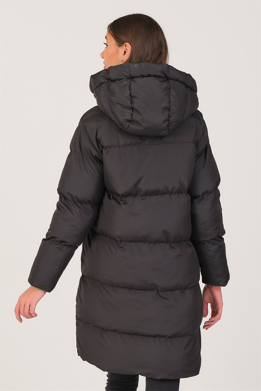 Z6687 DEWBERRY BAYAN KABAN-SİYAH-YEŞİL