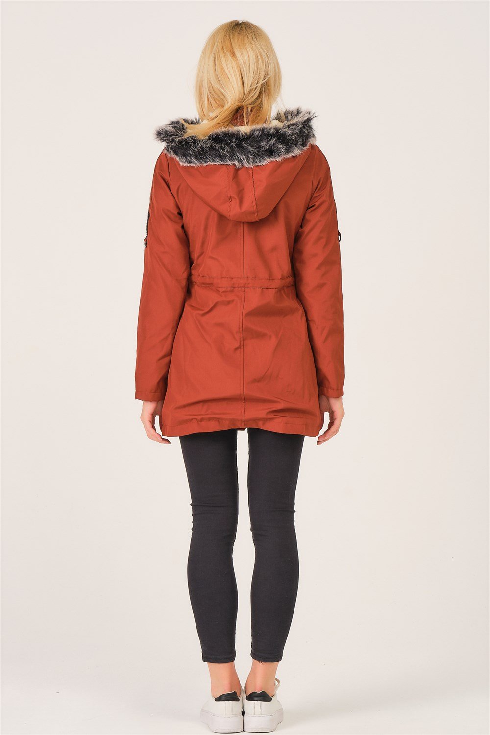 Z6689 DEWBERRY İÇİ KUZULU BAYAN MONT-KİREMİT