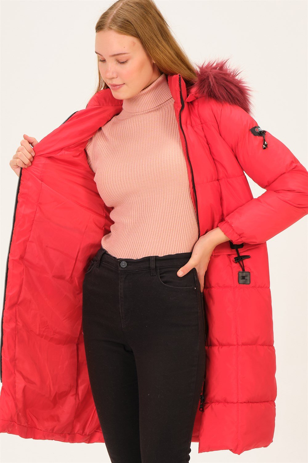 Z6706 DEWBERRY BAYAN MONT-AÇIK KIRMIZI