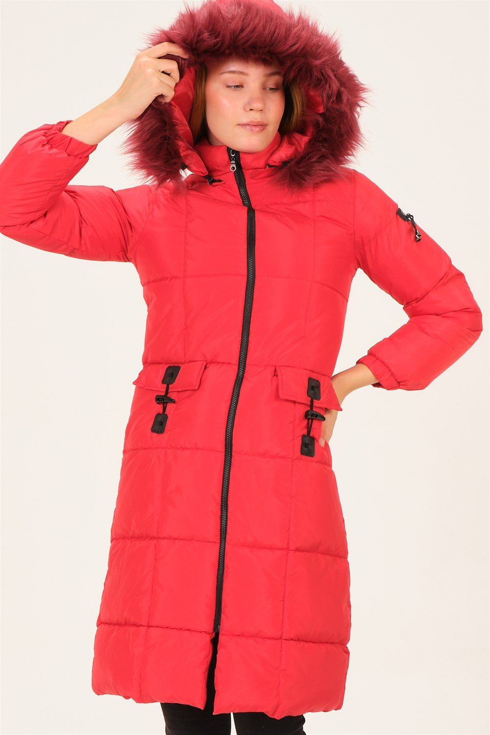 Z6706 DEWBERRY BAYAN MONT-AÇIK KIRMIZI