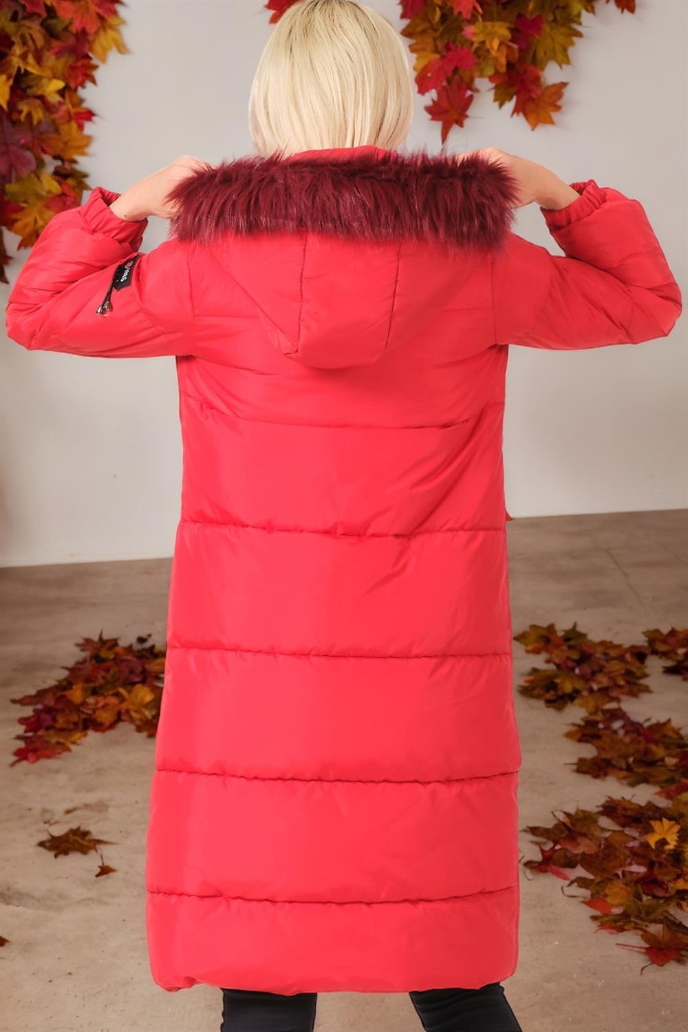 Z6706 DEWBERRY BAYAN MONT-DÜZ KIRMIZI