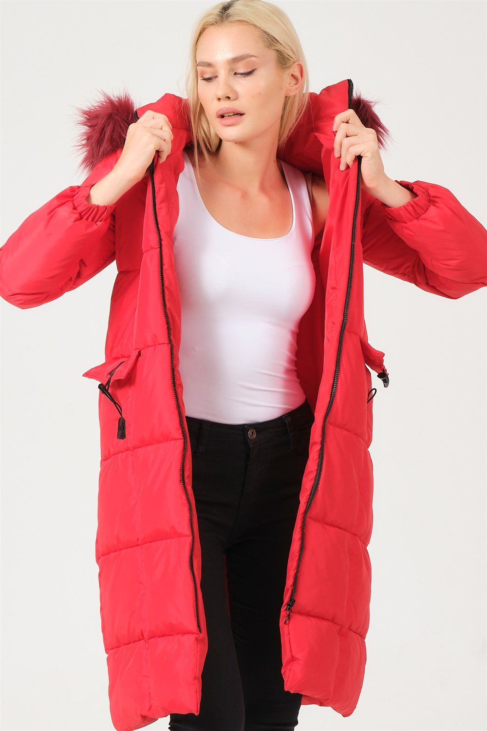 Z6706 DEWBERRY BAYAN MONT-KIRMIZI