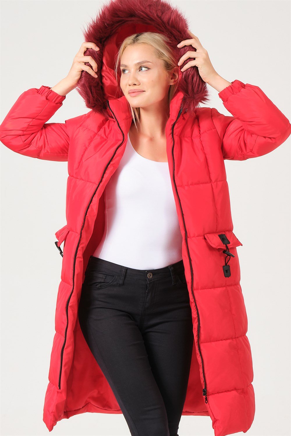 Z6706 DEWBERRY BAYAN MONT-KIRMIZI