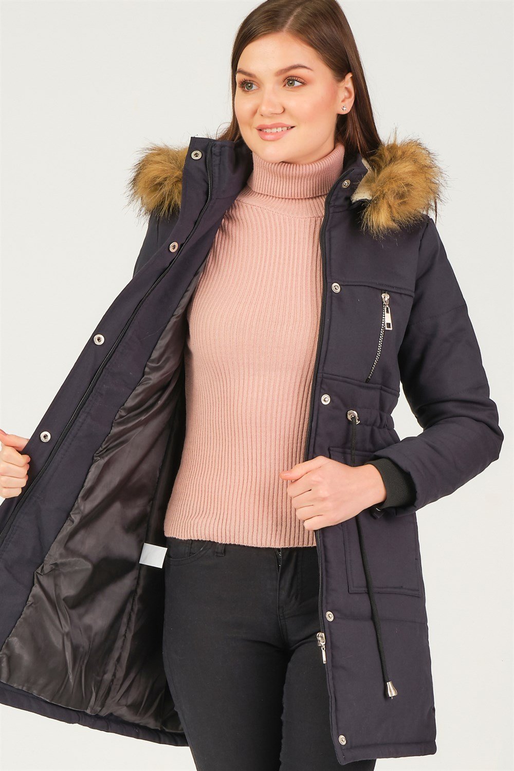 Z6711 DEWBERRY CREMONA BAYAN KABAN-LACİVERT