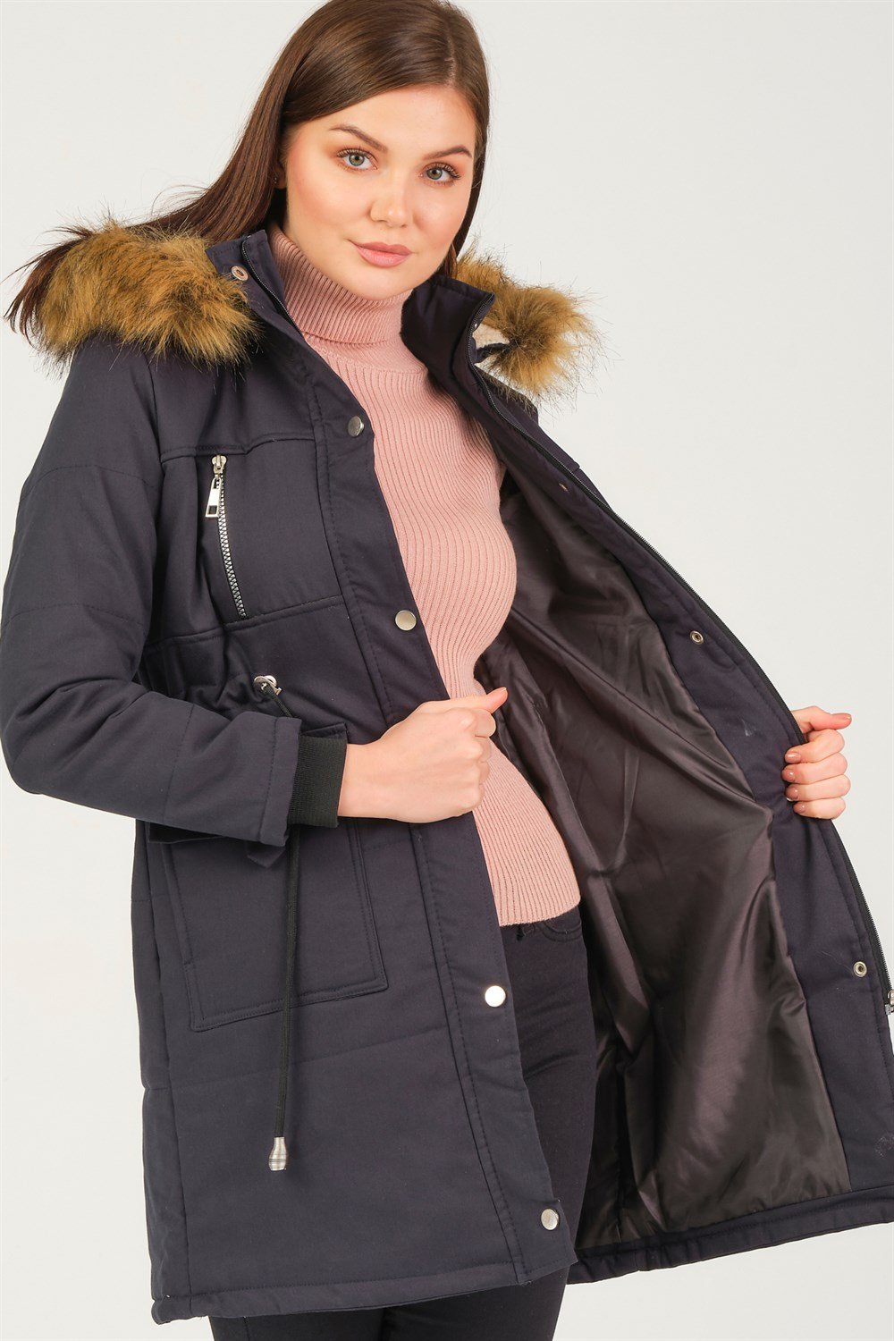 Z6711 DEWBERRY CREMONA BAYAN KABAN-LACİVERT