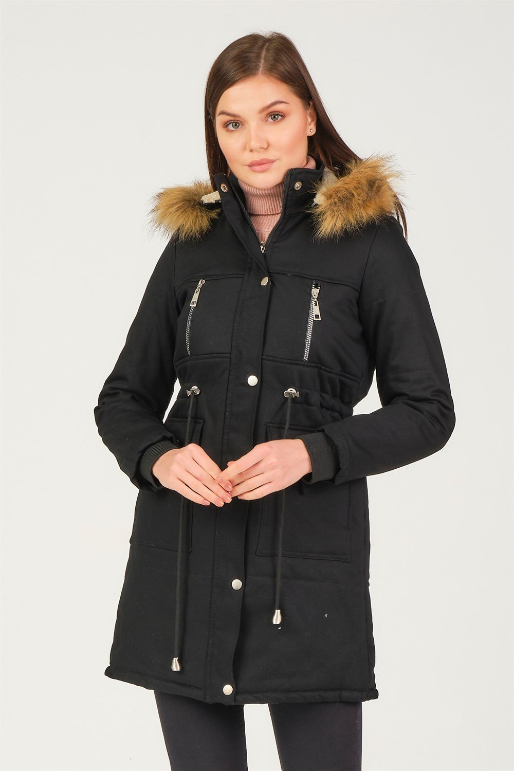 Z6711 DEWBERRY CREMONA BAYAN KABAN-SİYAH