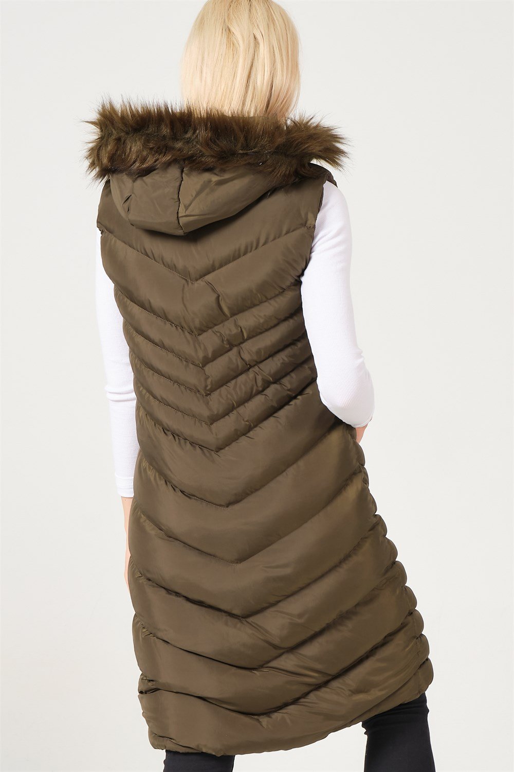 Z6725 DEWBERRY BAYAN YELEK-AÇIK HAKİ