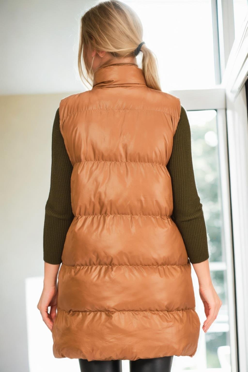 Z6729 DEWBERRY HK STYLE BAYAN YELEK-CAMEL-1