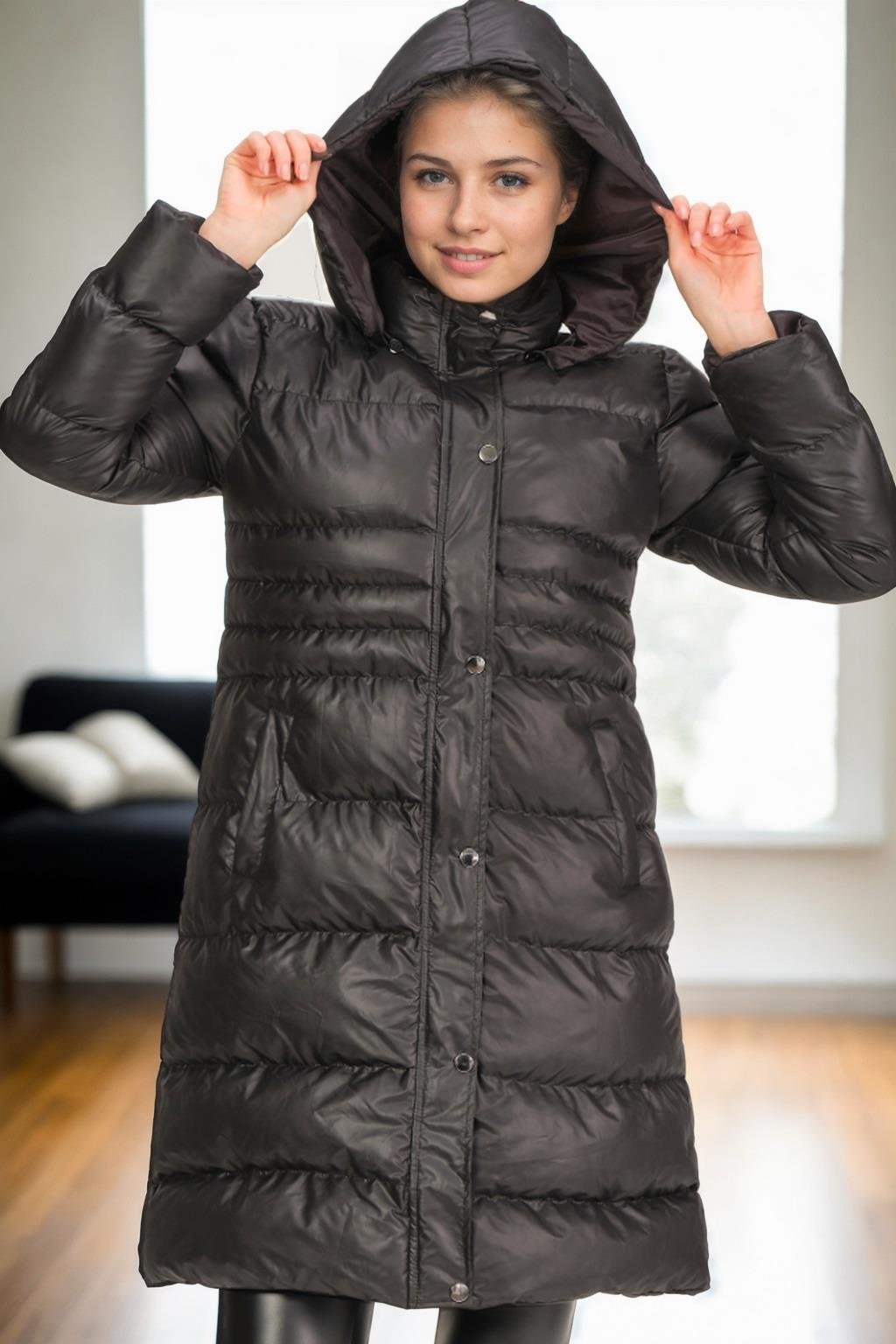 Z6731 DEWBERRY HK STYLE BAYAN KABAN-SİYAH-1
