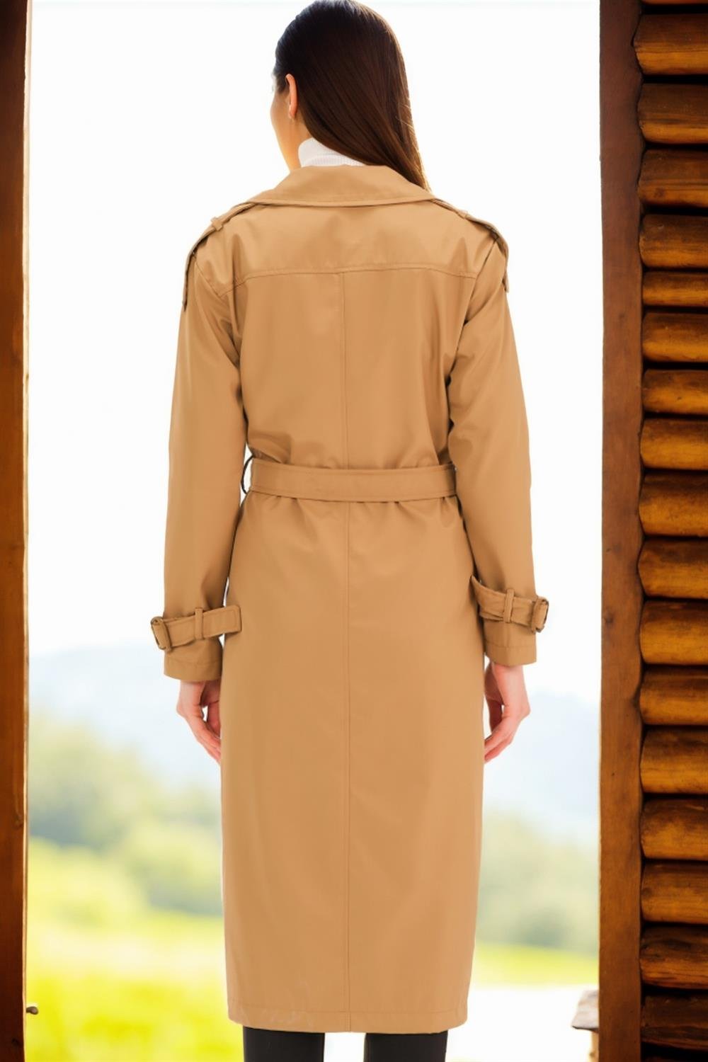Z6737 DEWBERRY BAYAN TRENÇKOT-KOYU CAMEL