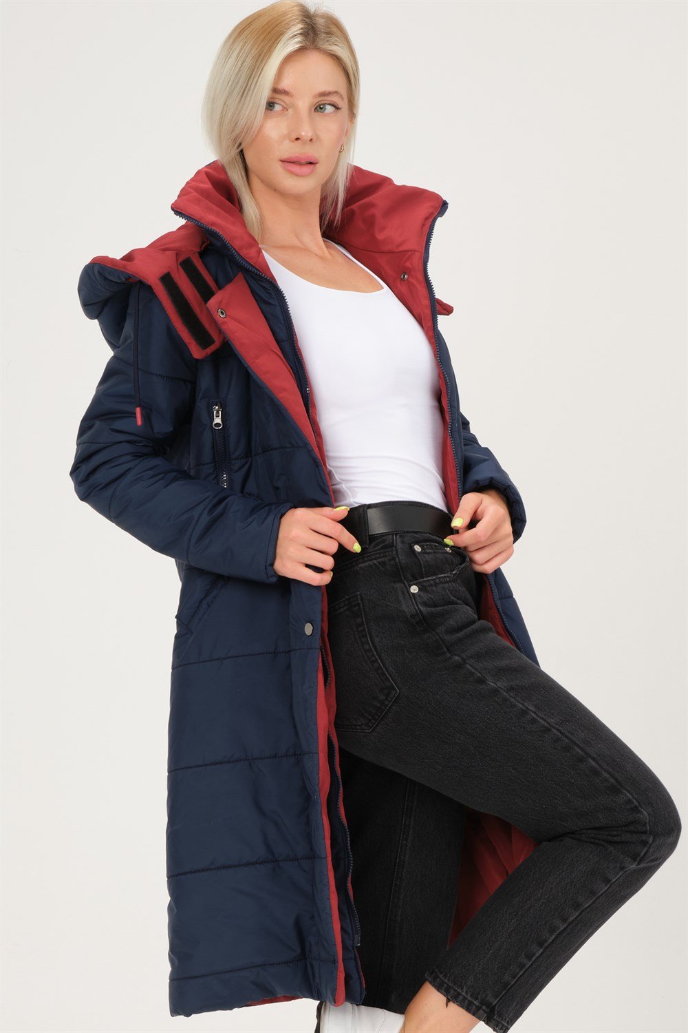 Z6738 DEWBERRY BAYAN KABAN-LACİVERT