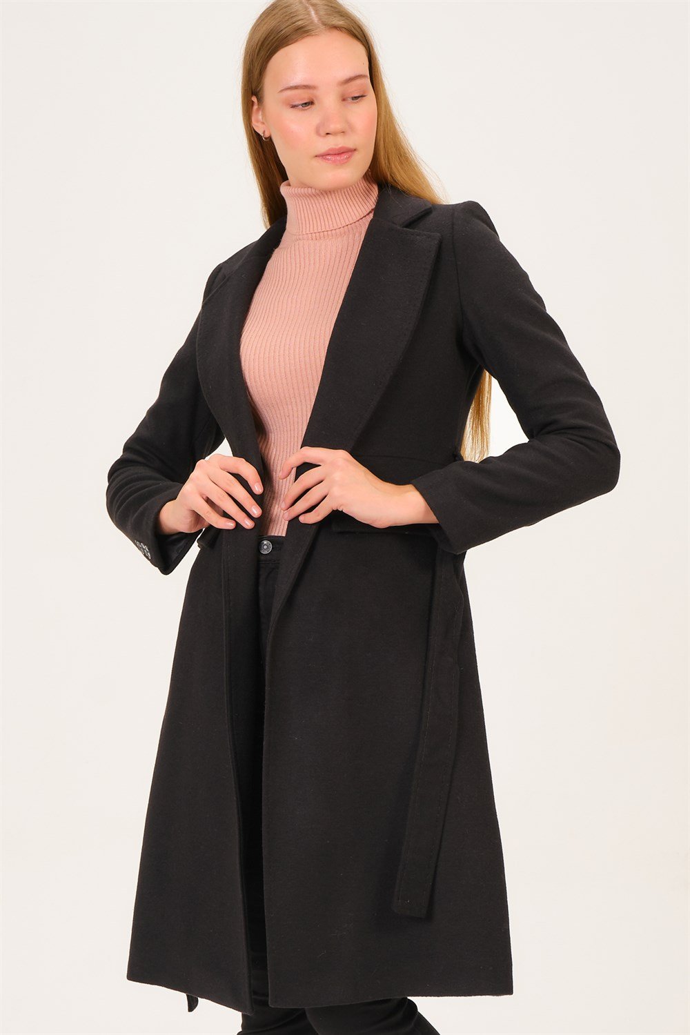 Z6739 DEWBERRY BAYAN KABAN-AÇIK SİYAH