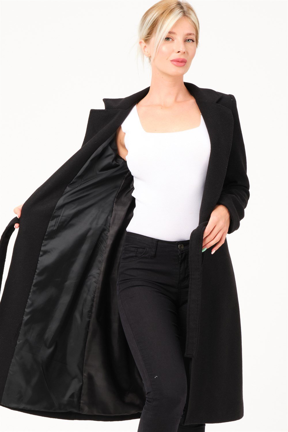 Z6739 DEWBERRY BAYAN KABAN-SİYAH