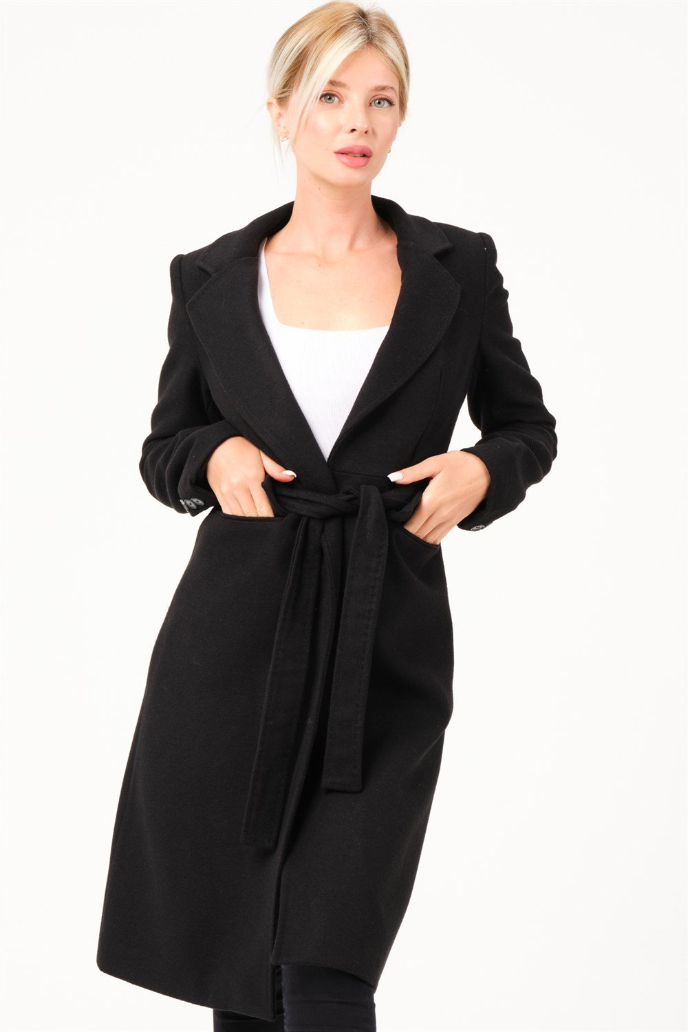 Z6739 DEWBERRY BAYAN KABAN-SİYAH