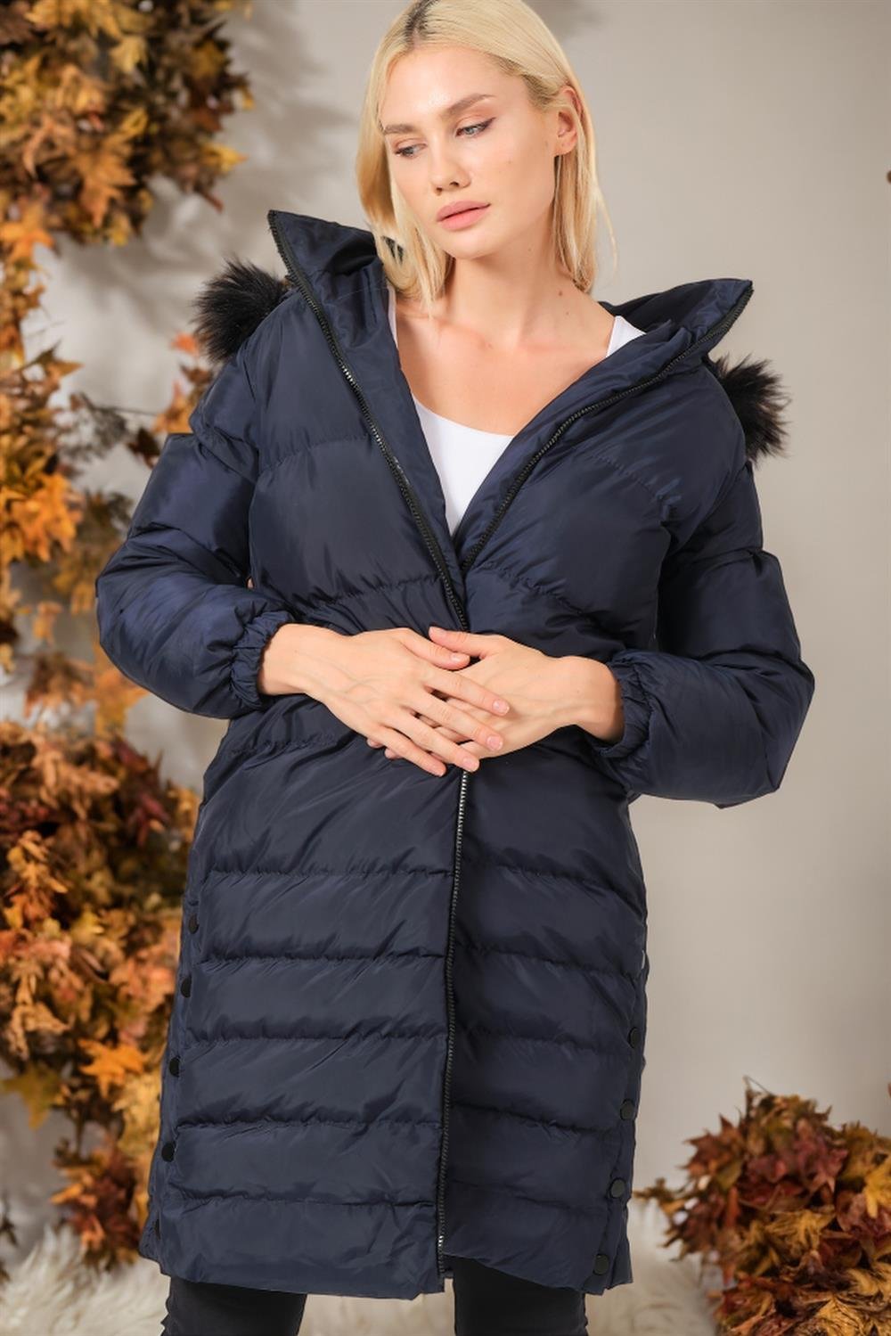 Z6740 DEWBERRY BAYAN KABAN-DÜZ LACİVERT