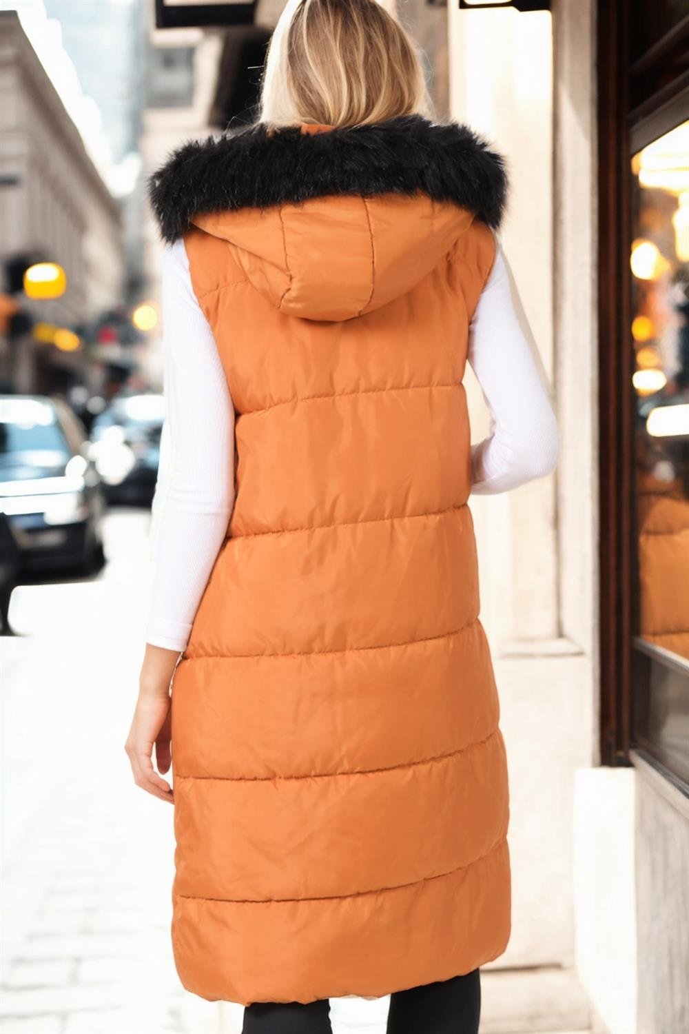 Z6741 DEWBERRY BAYAN YELEK-AÇIK TABA