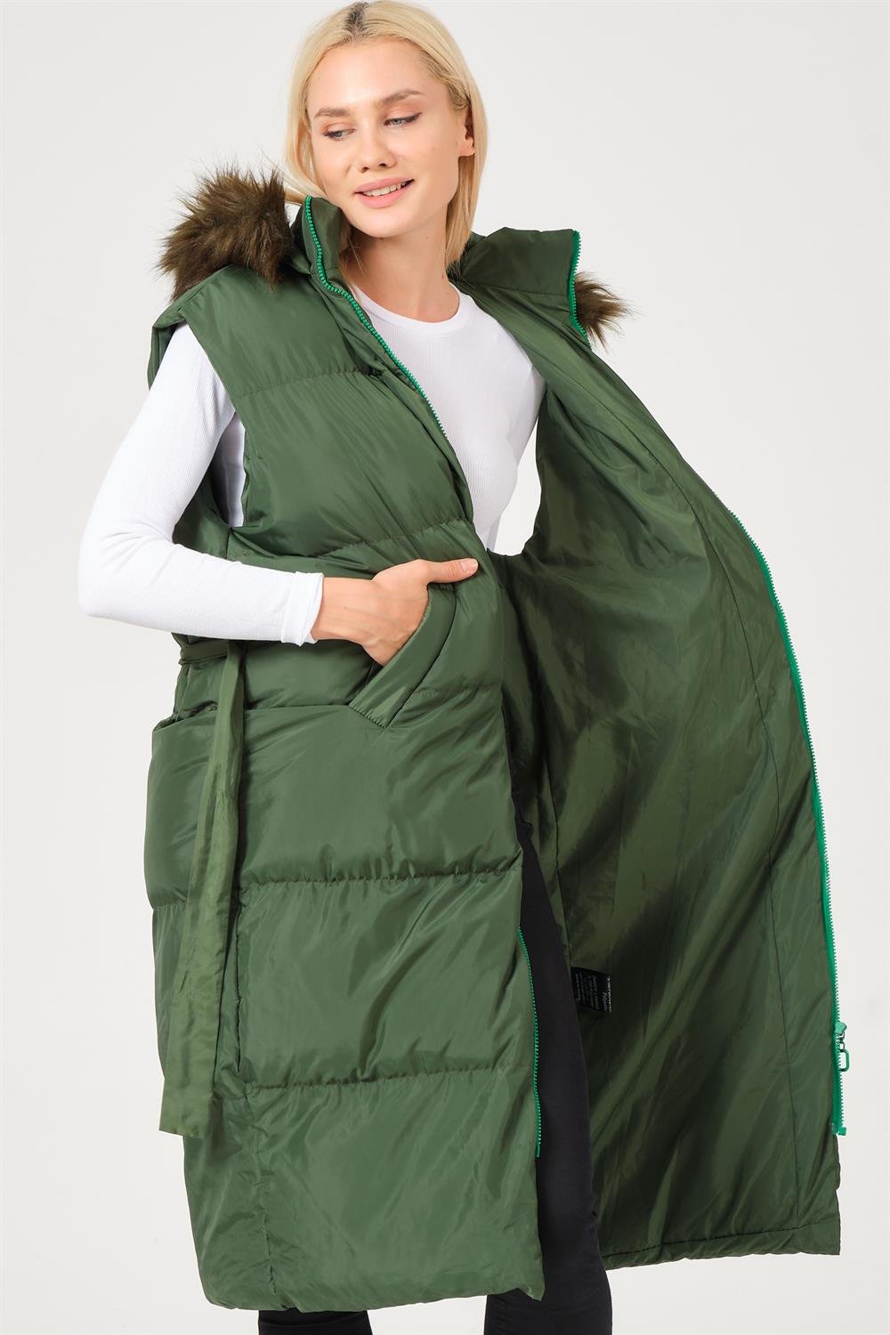 Z6744 DEWBERRY BAYAN YELEK-DÜZ NEFTİ