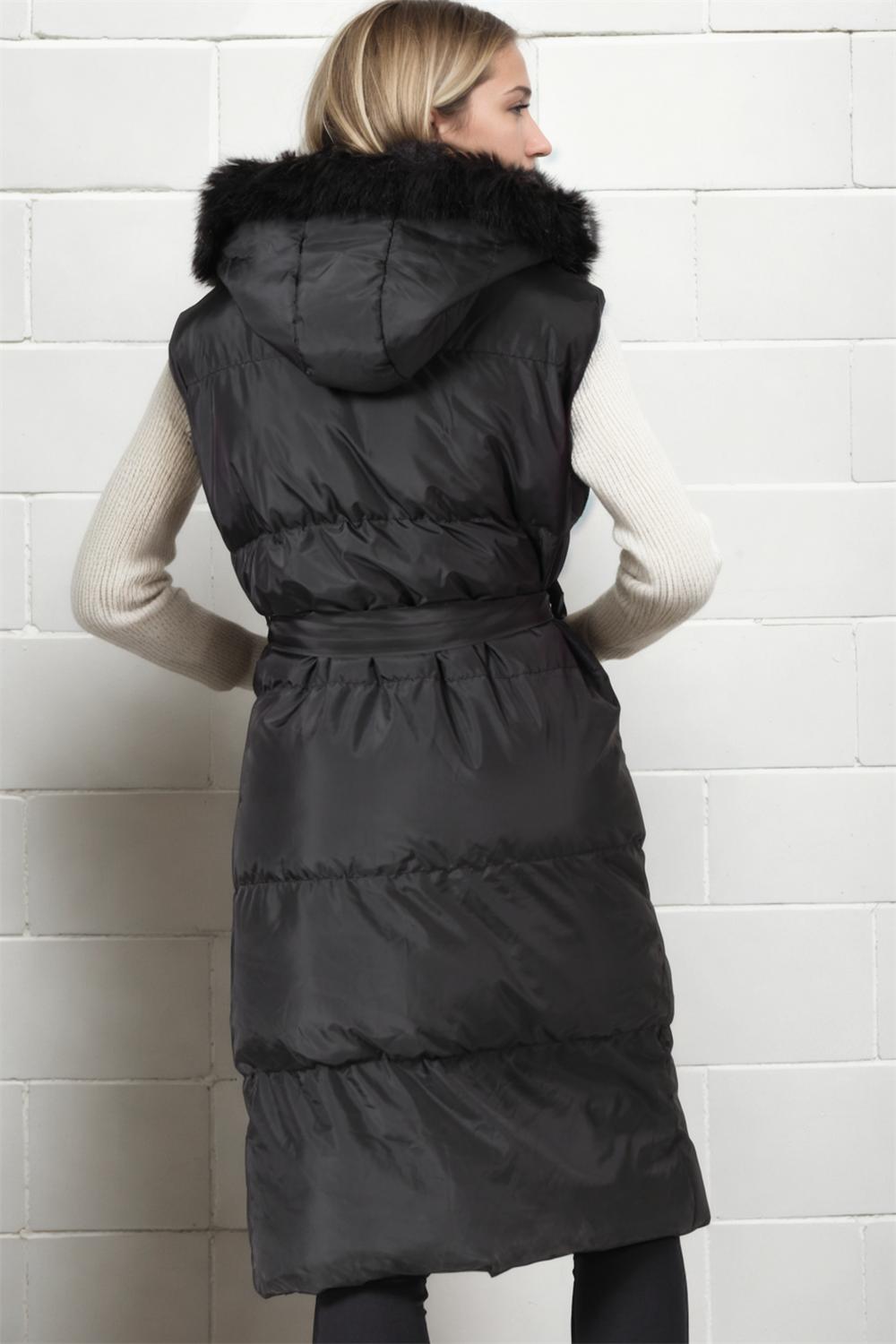 Z6744 DEWBERRY BAYAN YELEK-SİYAH-A