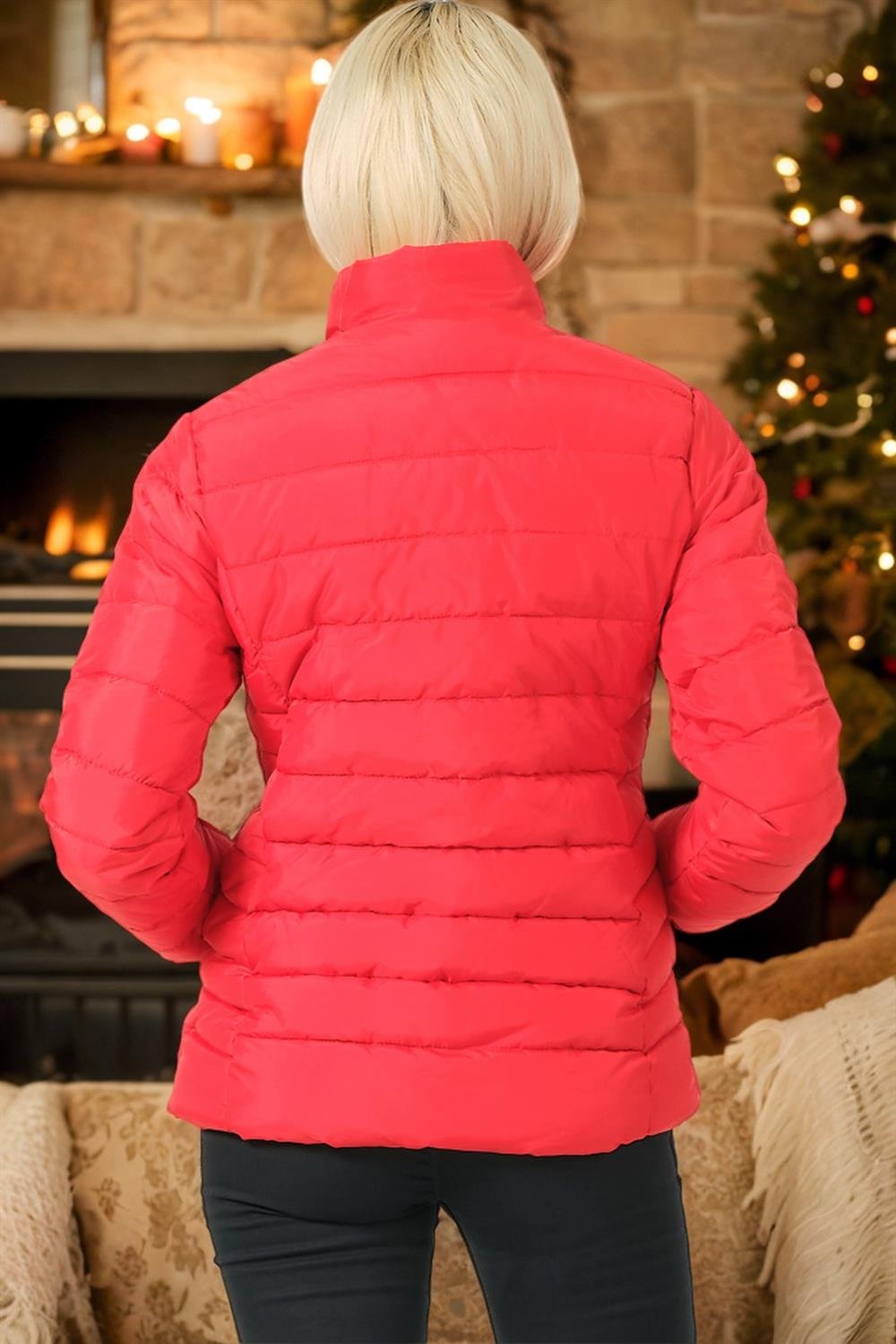 Z6746 DEWBERRY BAYAN MONT-DÜZ KIRMIZI