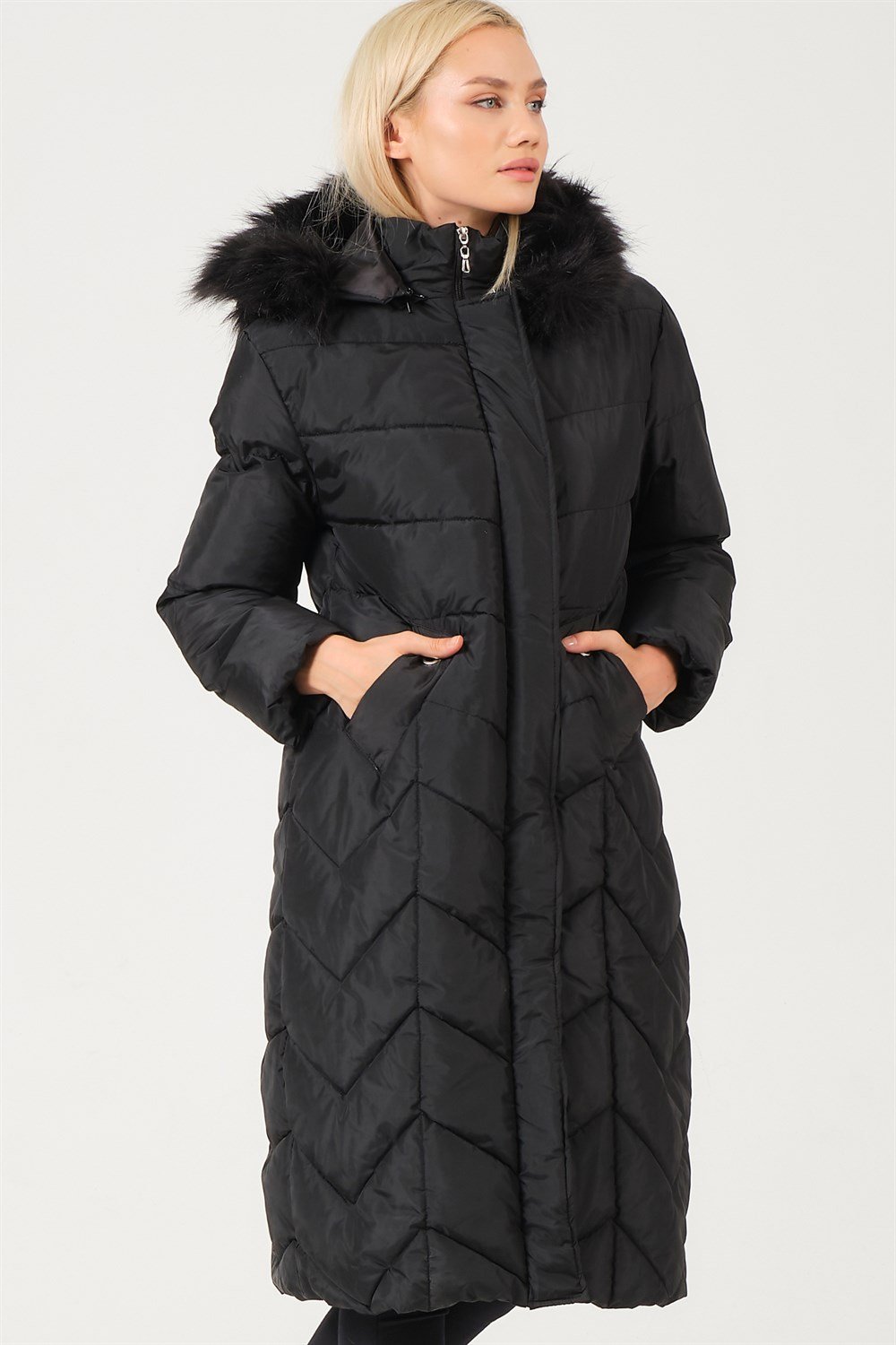 Z6751 DEWBERRY BAYAN KABAN-SİYAH