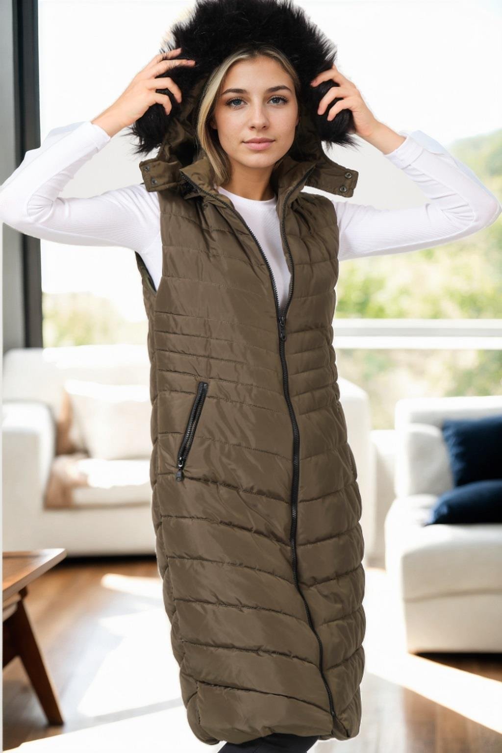 Z6752 DEWBERRY BAYAN YELEK-HAKİ-1